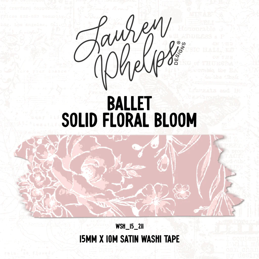 Solid Floral Bloom Washi Tape by Lauren Phelps Designs