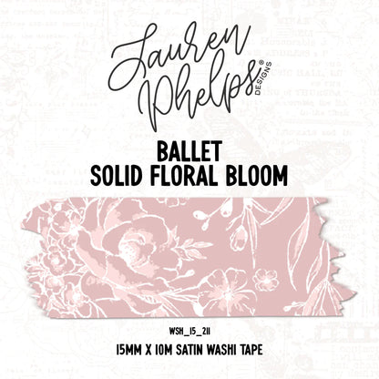 Solid Floral Bloom Washi Tape by Lauren Phelps Designs