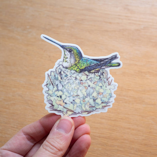 Hummingbird Mama Vinyl Sticker