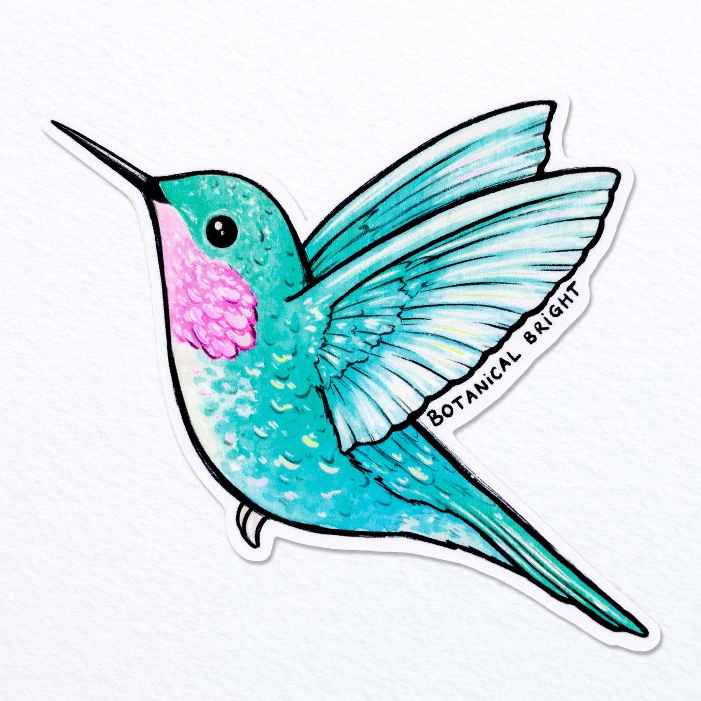 Hummingbird Vinyl Sticker Decal with Holographic Details