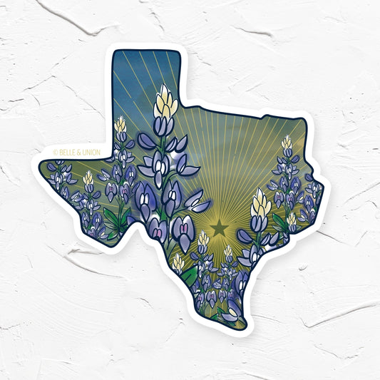Texas Bluebonnet Watercolor Sticker