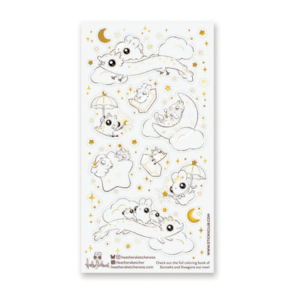 Starlit Bunnehs & Dwagons Sticker Sheet
