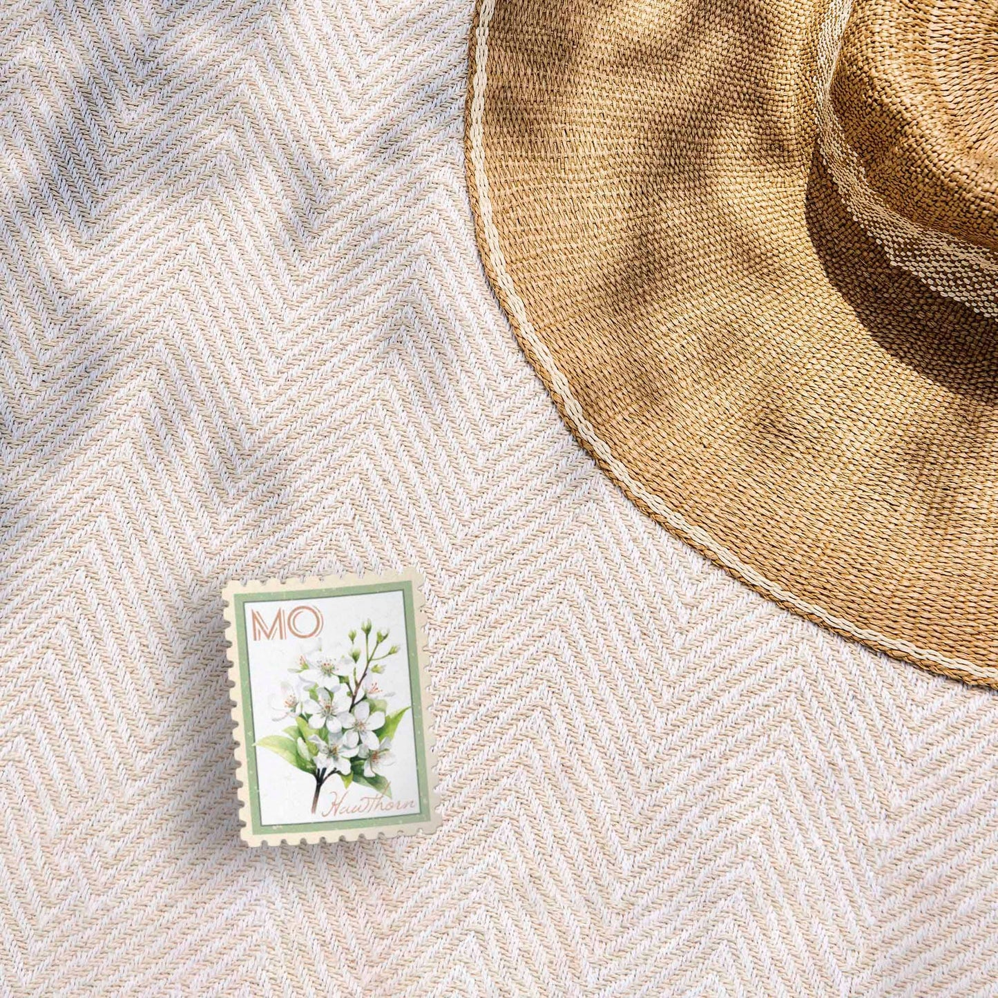 Missouri Hawthorn Stamp-Style Decal
