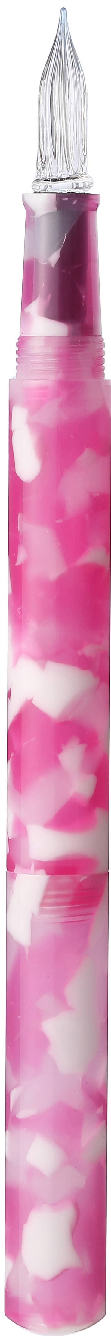 Glass Nib Dip Pen with Acrylic Body - Pink by Teranishi