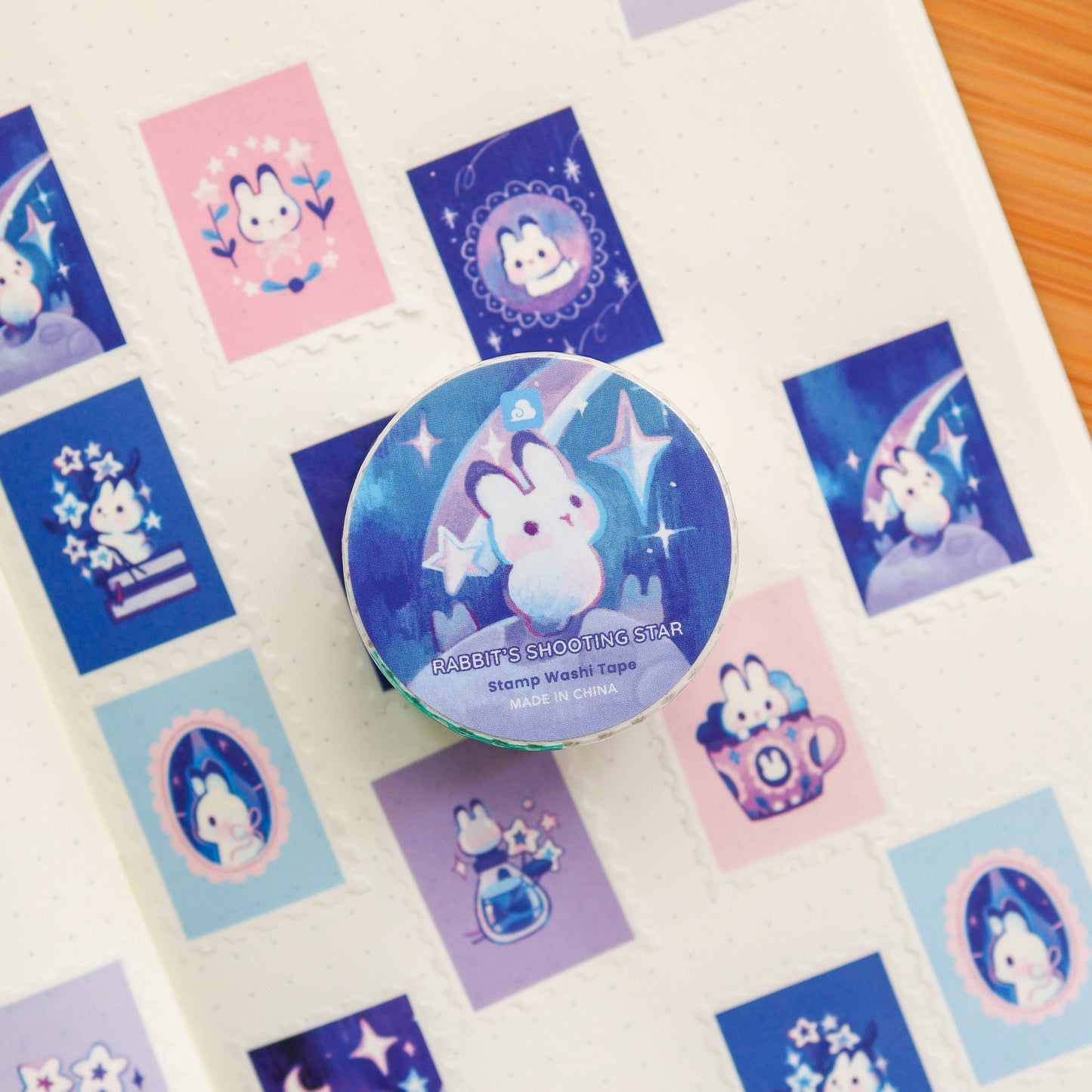 Rabbit's Shooting Star Stamp Washi Tape