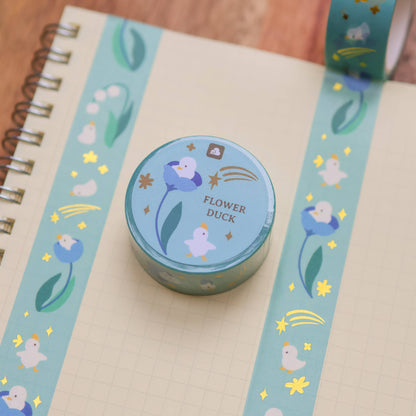 Flower Duck Foil Washi Tape