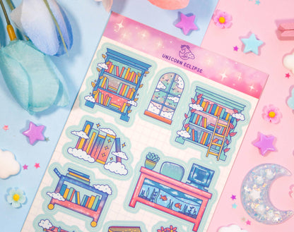 Library of Worlds Sticker Sheet