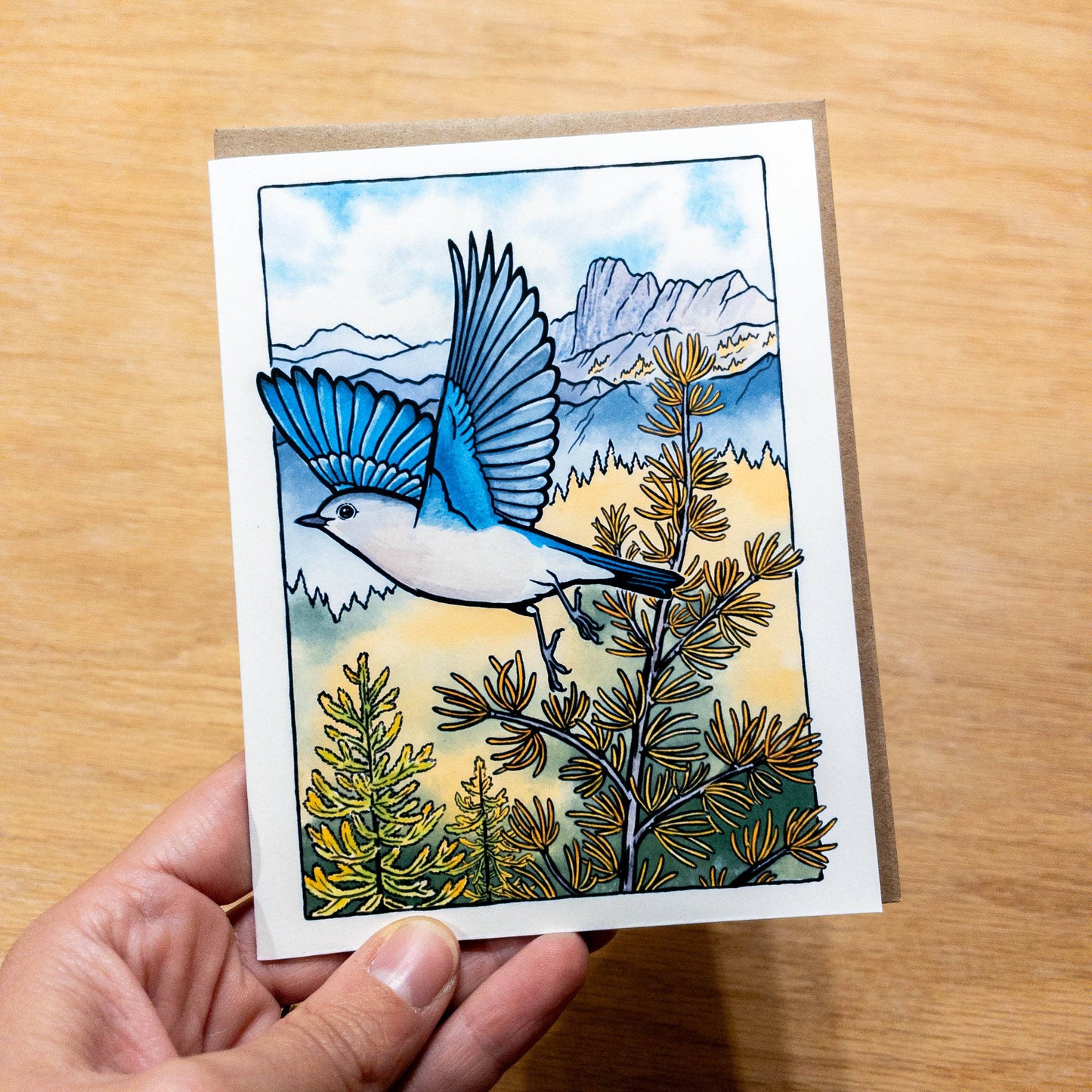 Mountain Bluebird Greeting Card