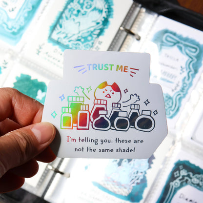 Trust Me Holographic Vinyl Sticker by Thousand Skies