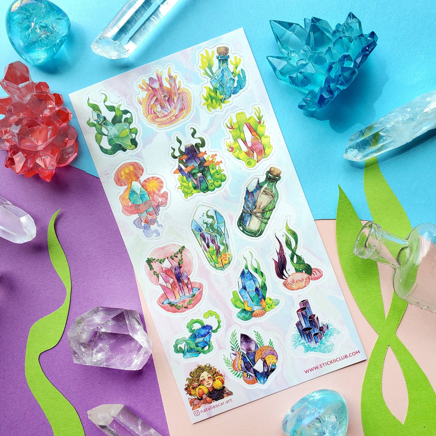 Marine Crystals Sticker Sheet