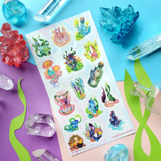 Marine Crystals Sticker Sheet