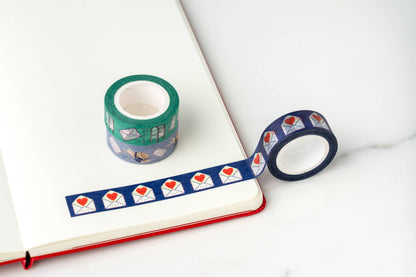 Send Love Envelope Blue Washi Tape