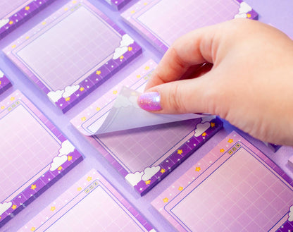 Violet Gradient Clouds Sticky Notes