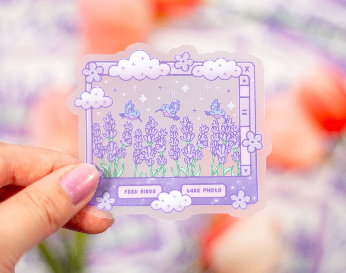 Lavender Dreams Clear Vinyl Decal Sticker