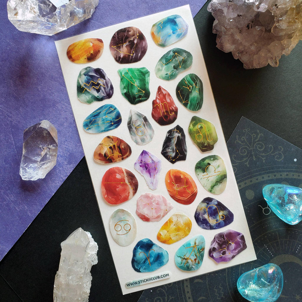 Crystal Sticker Sheet Constellation Crystals Sticker Sheet – Stationery Universe