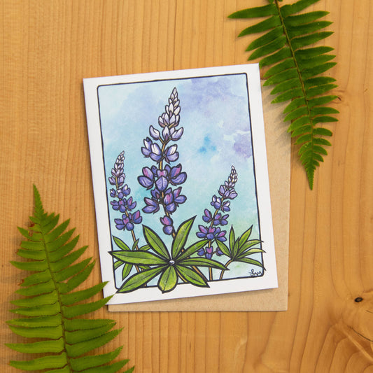 Lupine Wildflower Greeting Card