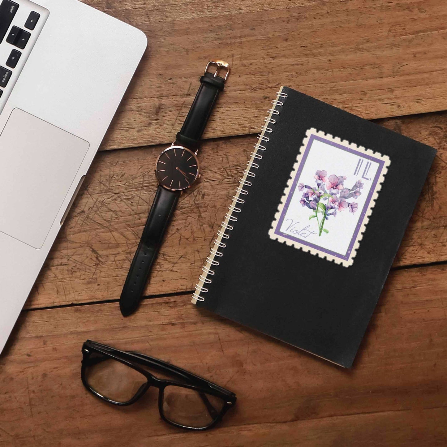 Illionois Violet Stamp-Style Decal