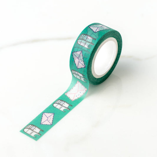 Happy Mailbox Green Washi Tape