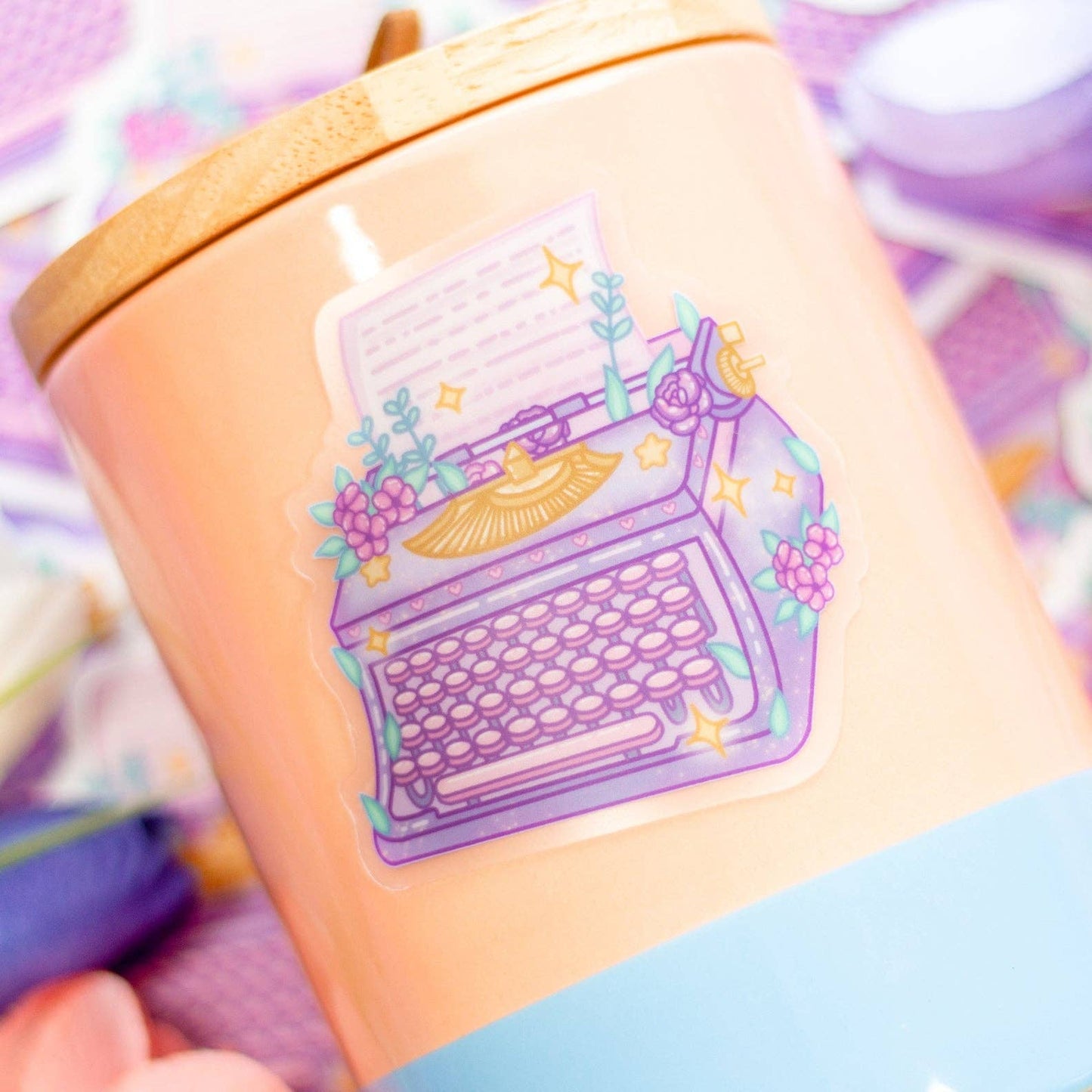 Dreamy Typewriter Clear Sticker