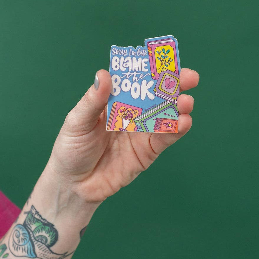 Sorry I'm Late, Blame the Book Vinyl Sticker Decal