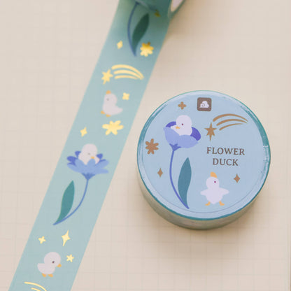Flower Duck Foil Washi Tape