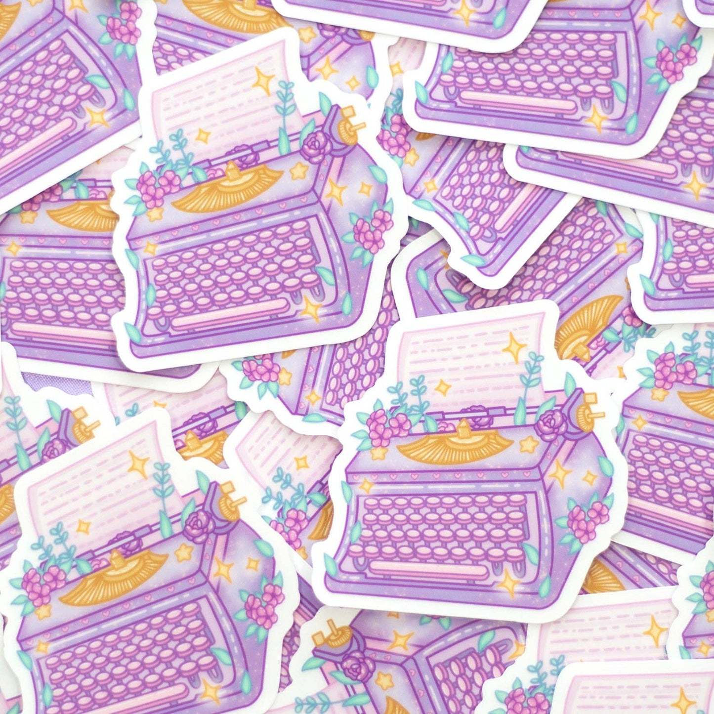Dreamy Typewriter Clear Sticker