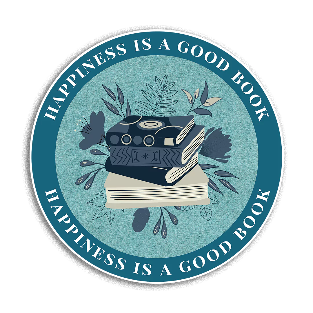 Happiness is a Good Book Vinyl Decal Sticker
