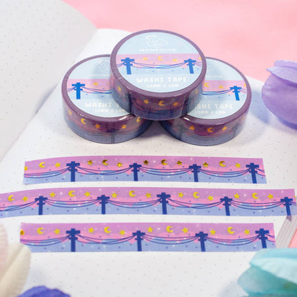 Powerlines Gold Foil Washi Tape