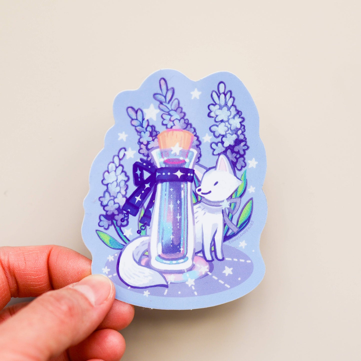 Icy Lavender Ink Potion Vinyl Holographic Sticker