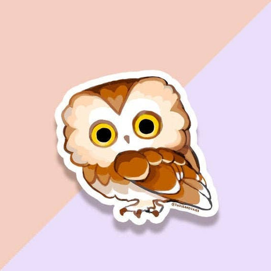 Northern Saw Whet Owl Vinyl Sticker Decal