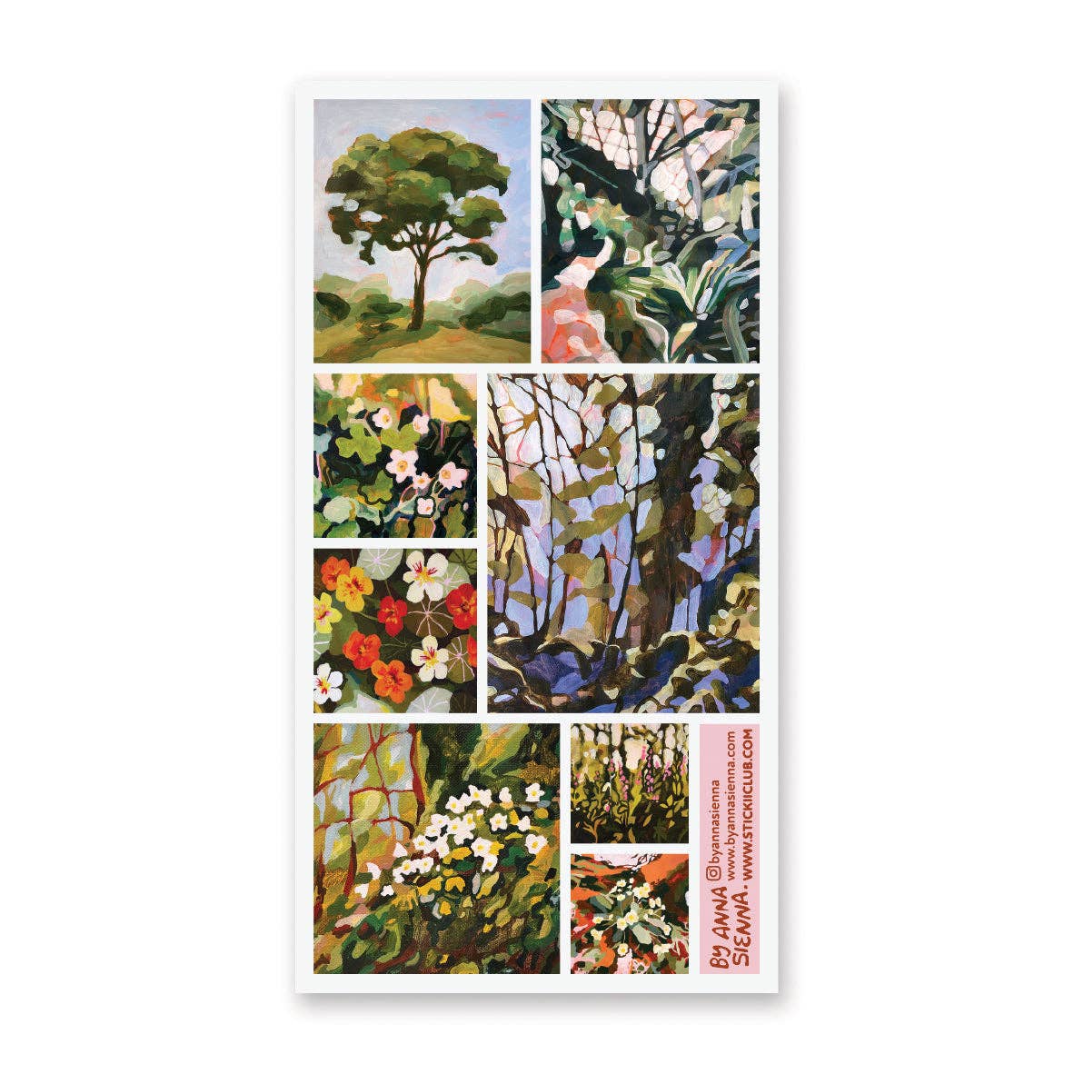 Botanical Brushstrokes Sticker Sheet
