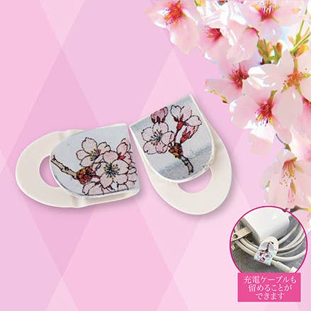 Cherry Blossom 3D Paper Clip - Platinum Foil