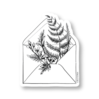 Flourish Floral Envelope Sticker