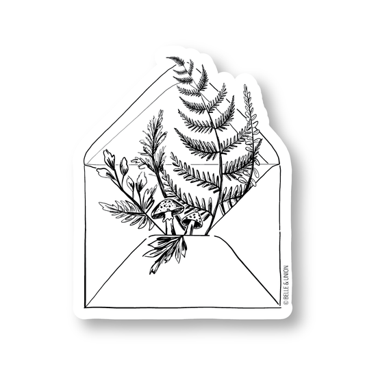 Flourish Floral Envelope Sticker