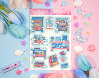 Library of Worlds Sticker Sheet