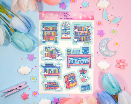 Library of Worlds Sticker Sheet