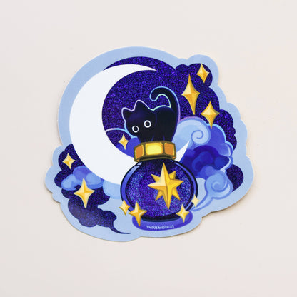 Deep Sky Ink Potion Vinyl Holographic Sticker