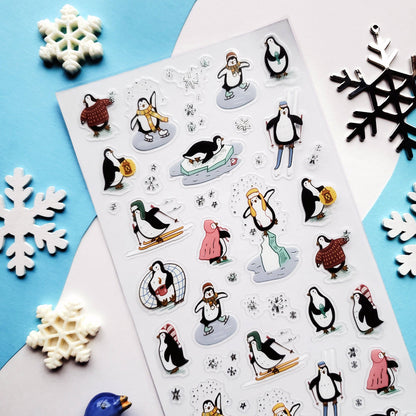 Frosty Penguin Fun Sticker Sheet