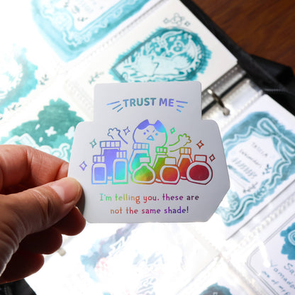 Trust Me Holographic Vinyl Sticker by Thousand Skies