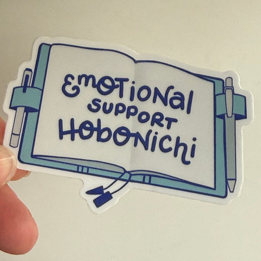 Emotional Support Hobonichi Vinyl Decal Sticker