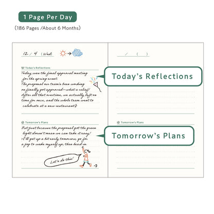 Evening Tea Time Journal - A6 Journal - Green - Daigo