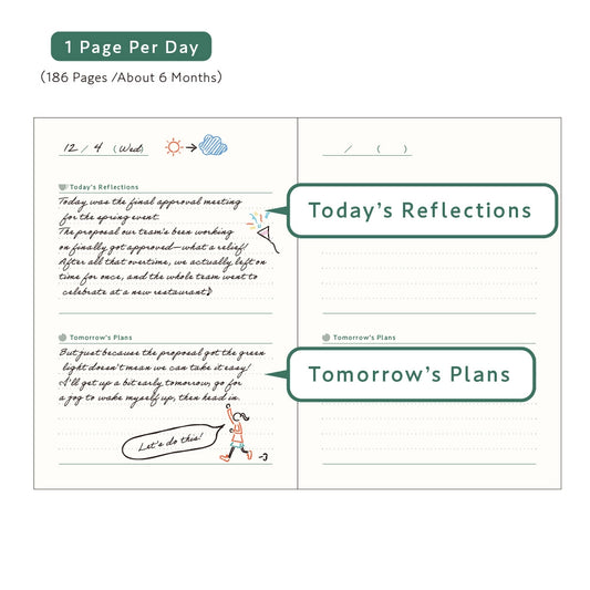 Evening Tea Time Journal - A6 Journal - Green - Daigo