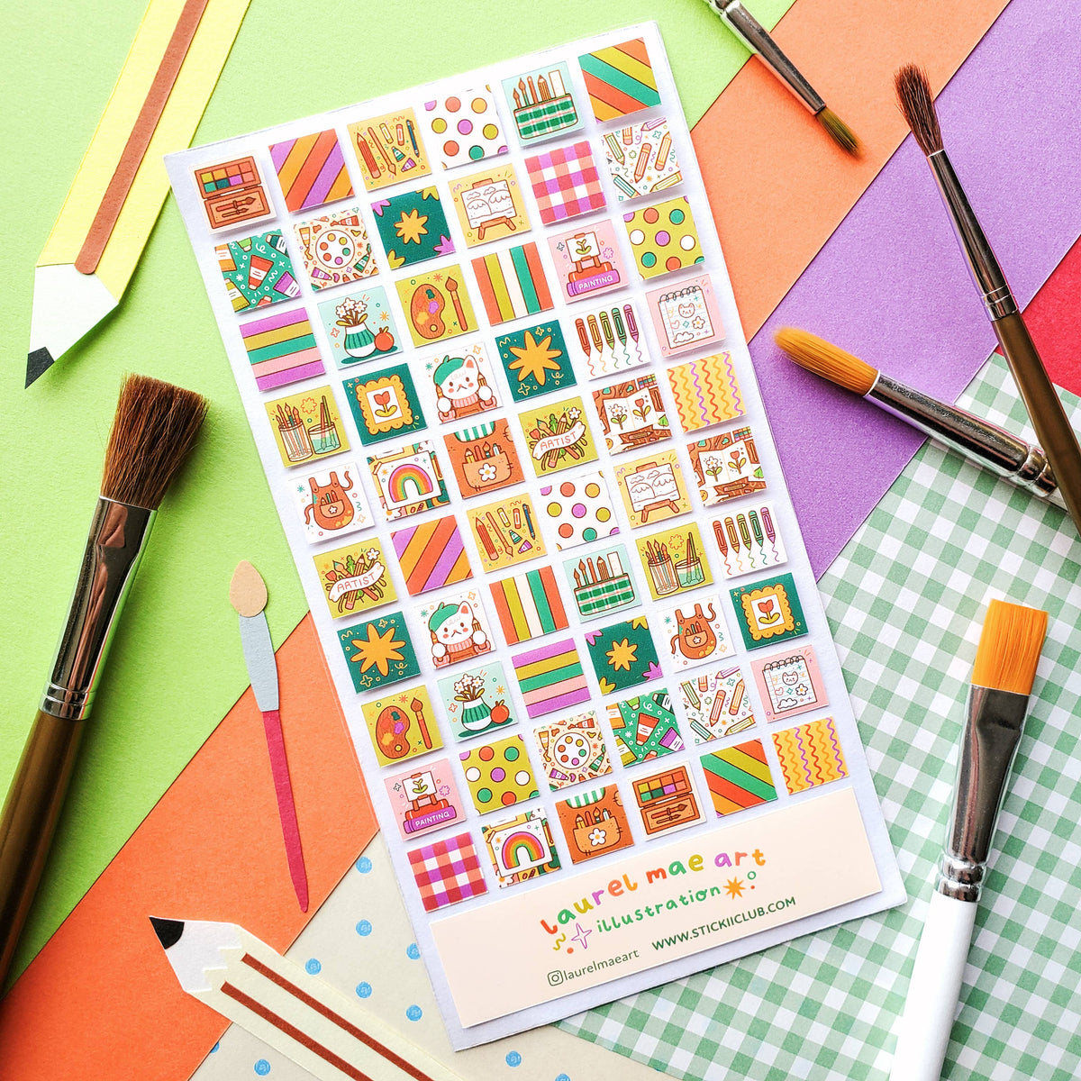 Sticker Design Creativity Colorful Creativity Sticker Sheet – Stationery Universe