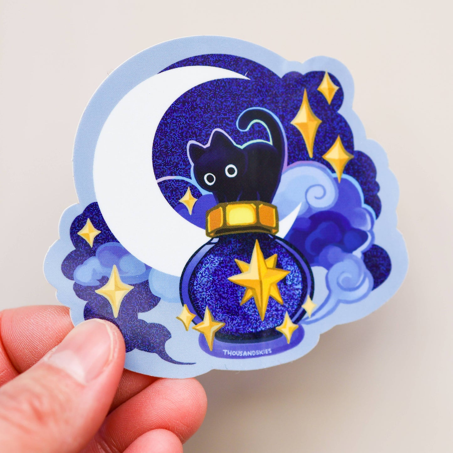 Deep Sky Ink Potion Vinyl Holographic Sticker