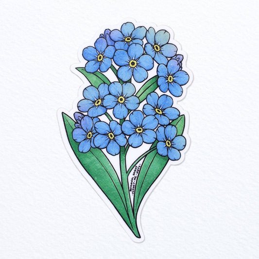 Forget-Me-Not Floral Decal Sticker