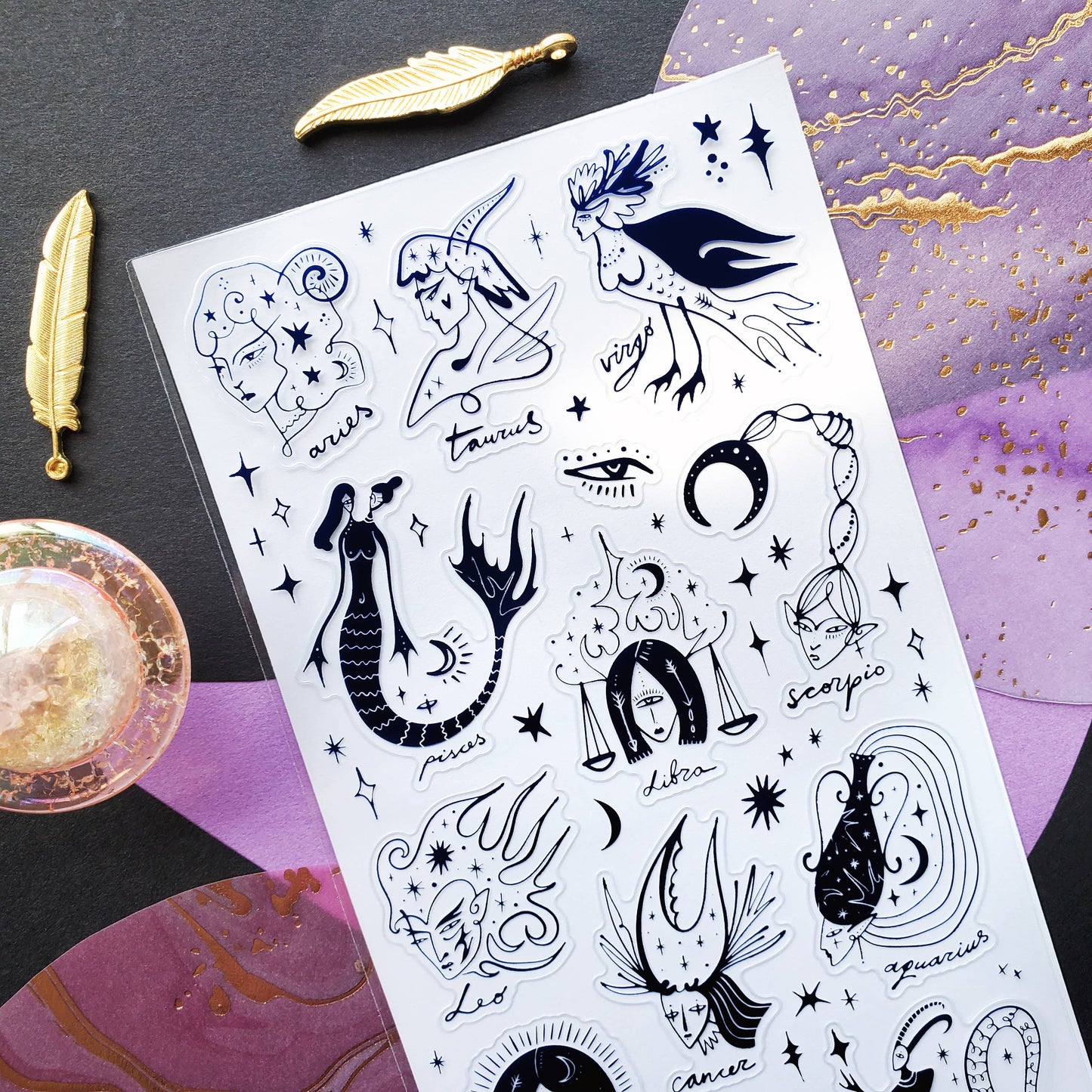 Mystical Zodiac Sticker Sheet