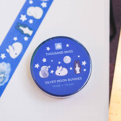 Silver Moon Rabbit Washi Tape