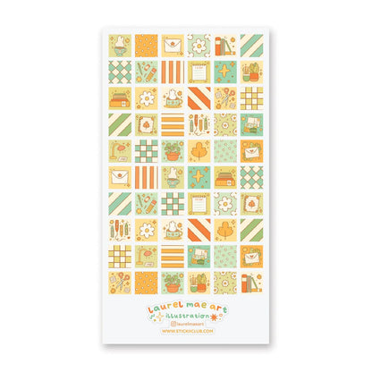 Cozy Desk Patchwork Sticker Sheet