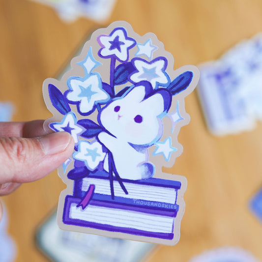 Rabbit's Star Bouquet Clear Vinyl Sticker