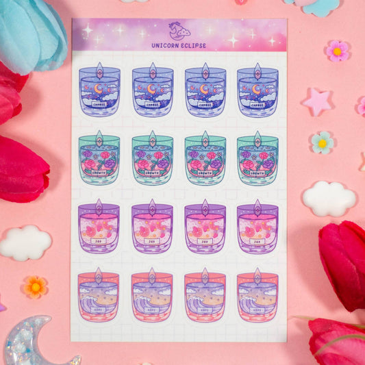 Affirmation Candles Sticker Sheet